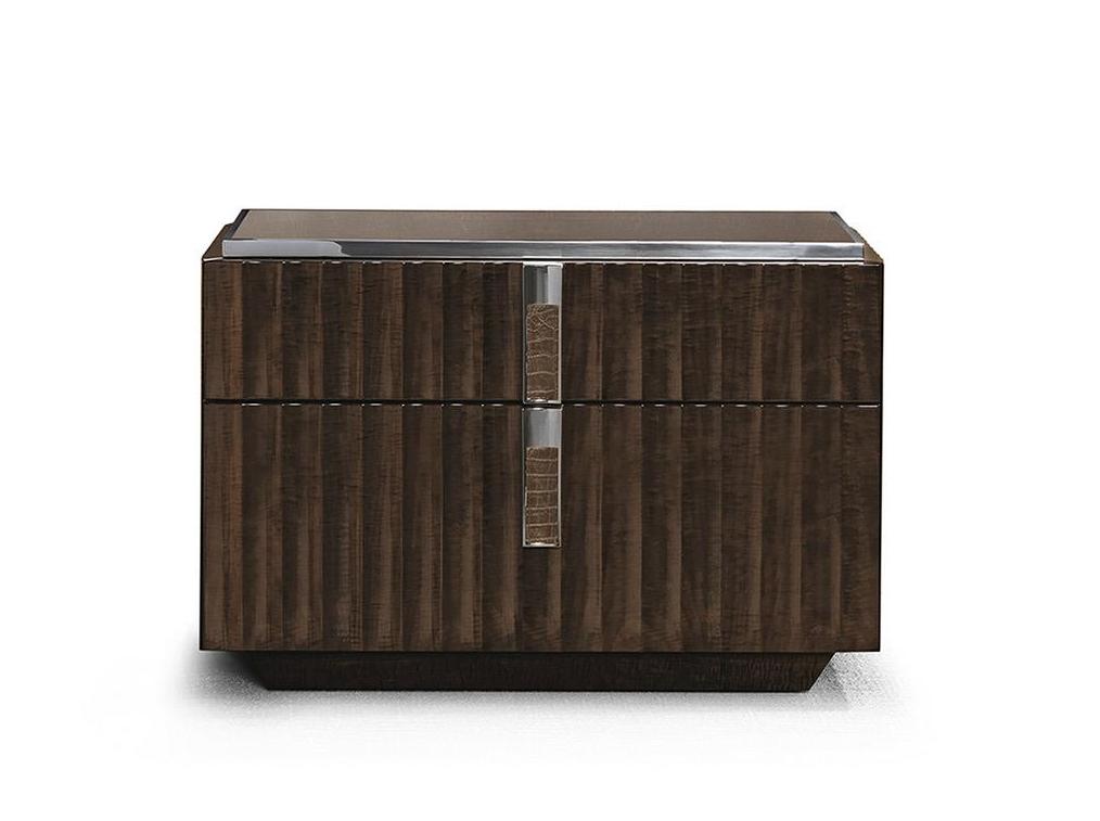 Nightstand with Leather Inserts