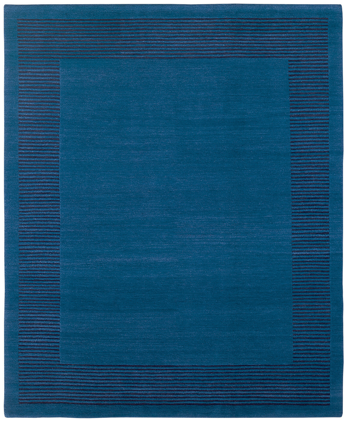 Hand-Knotted Border Blue Rug