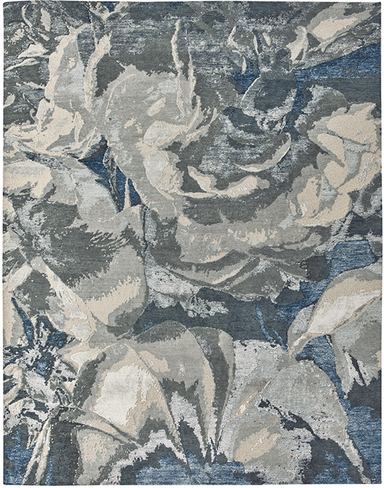 Hand-Knotted Abstract Rug ☞ Size: 6' 7" x 10' (200 x 300 cm)