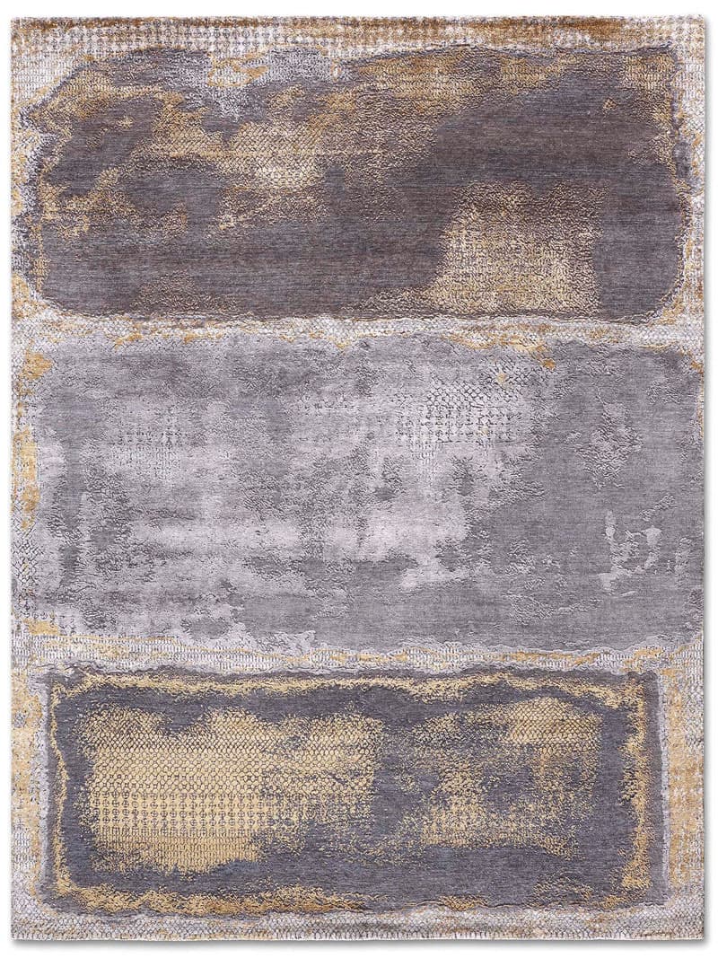 Gold Silver Luxury Handmade Rug