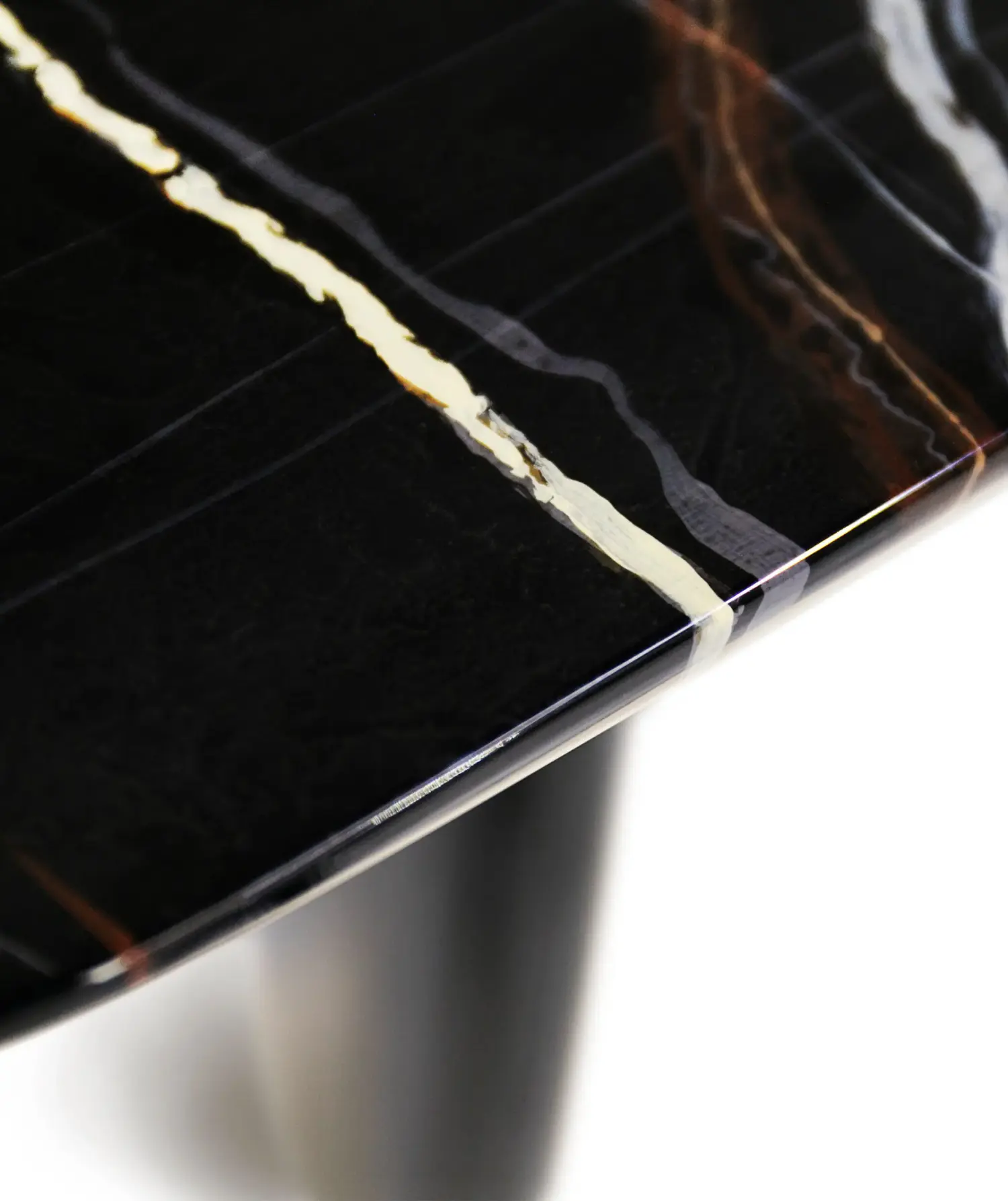 Sculptural Black Console Table