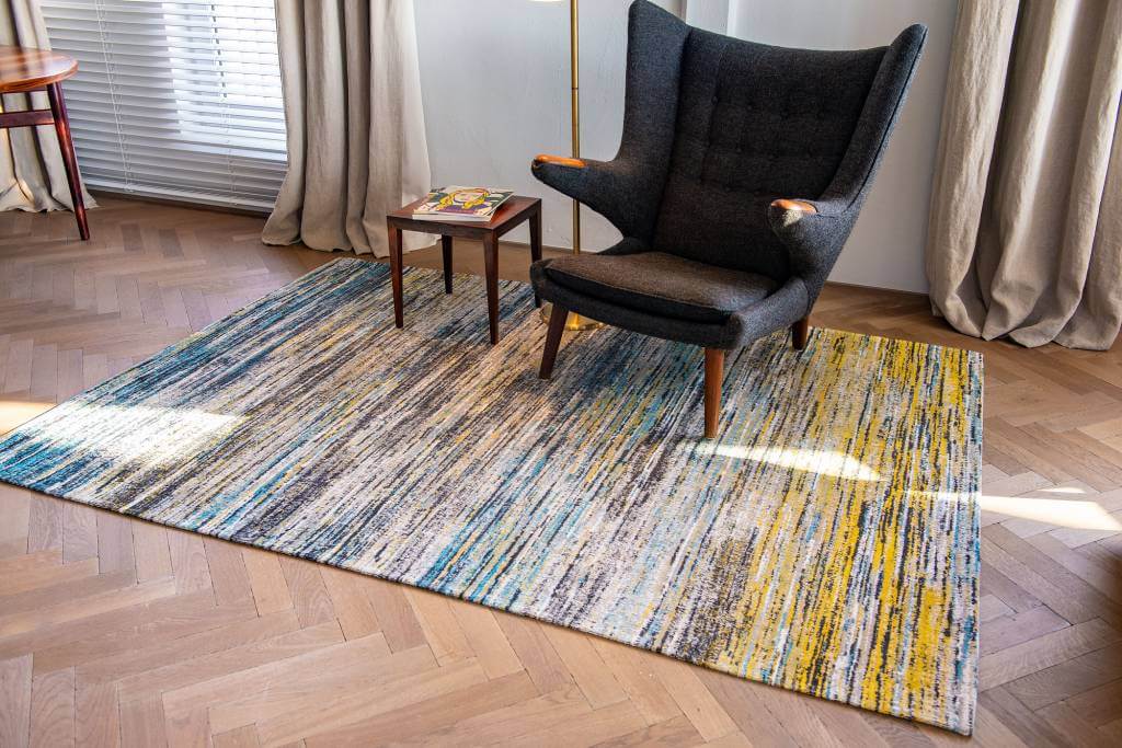  Blue Yellow Mix Premium Rug