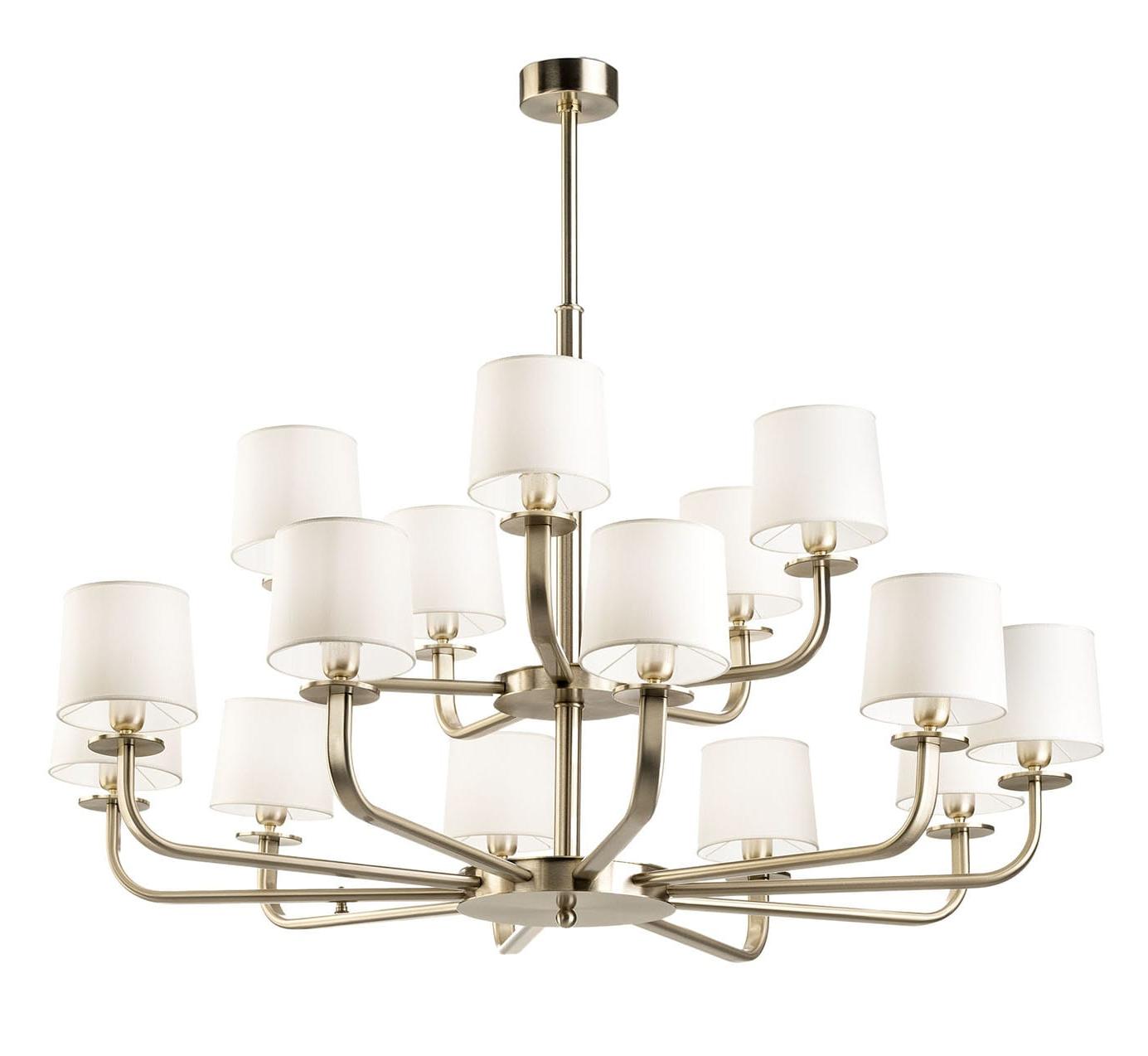 15-Light Chandelier in Brushed Pale Gold