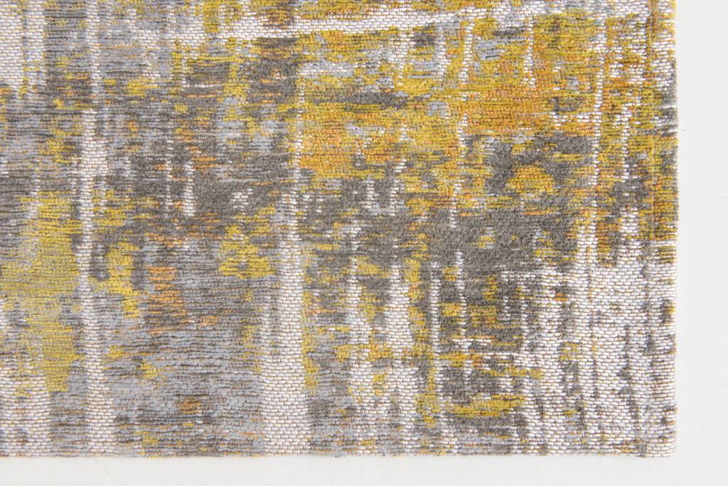 Abstract Grey / Yellow Jacquard Rug