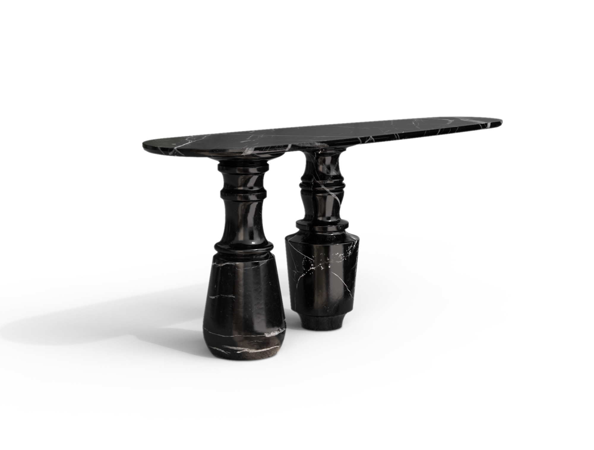 Obsidian Nero Marquina Console