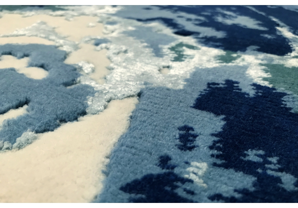 Ocean Wool / Viscose Hand-Knotted Rug