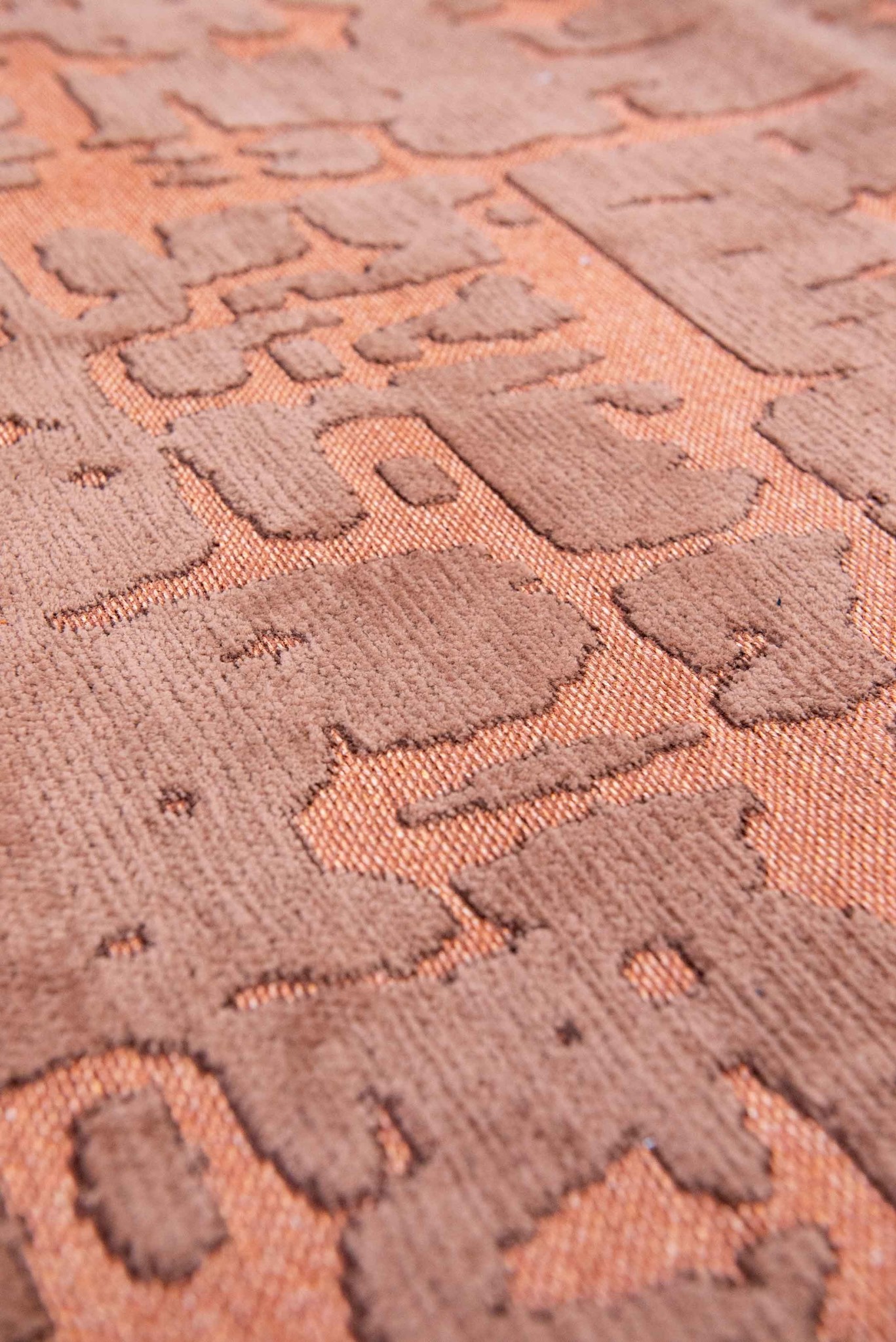 Abstract Brown Belgian Rug