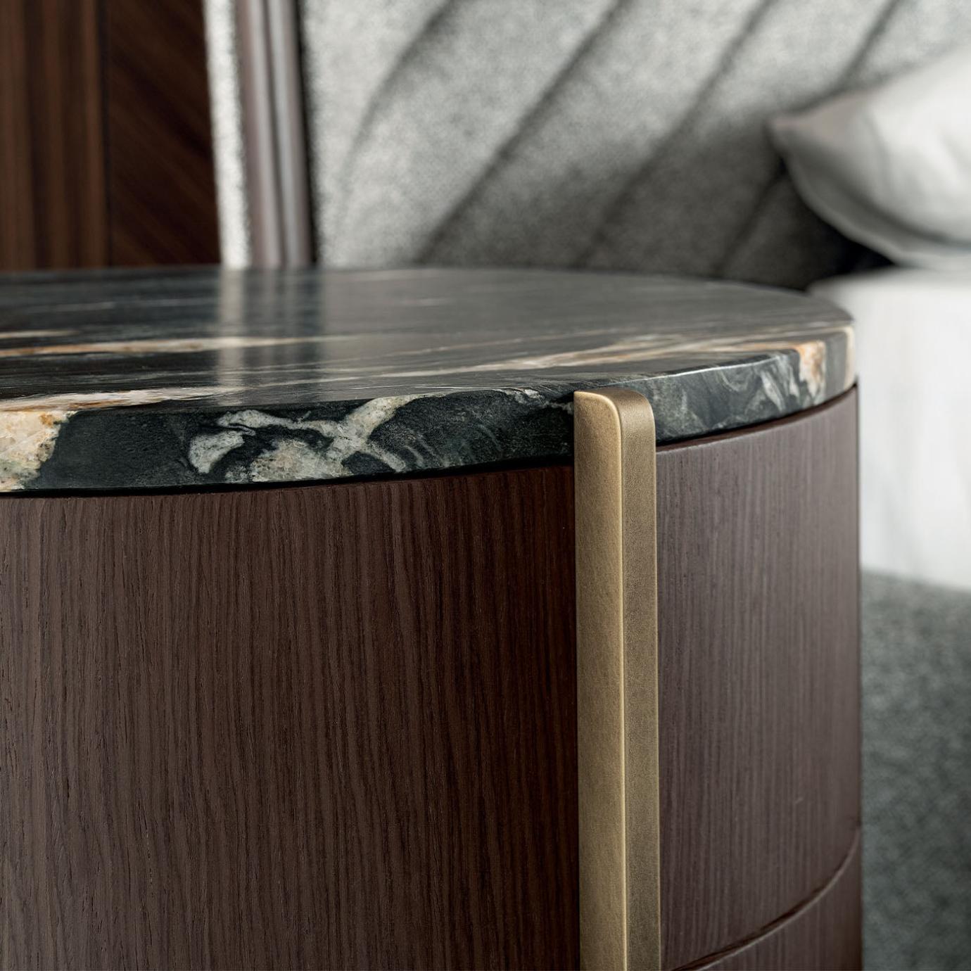 Adam Marble And Wood Nightstand