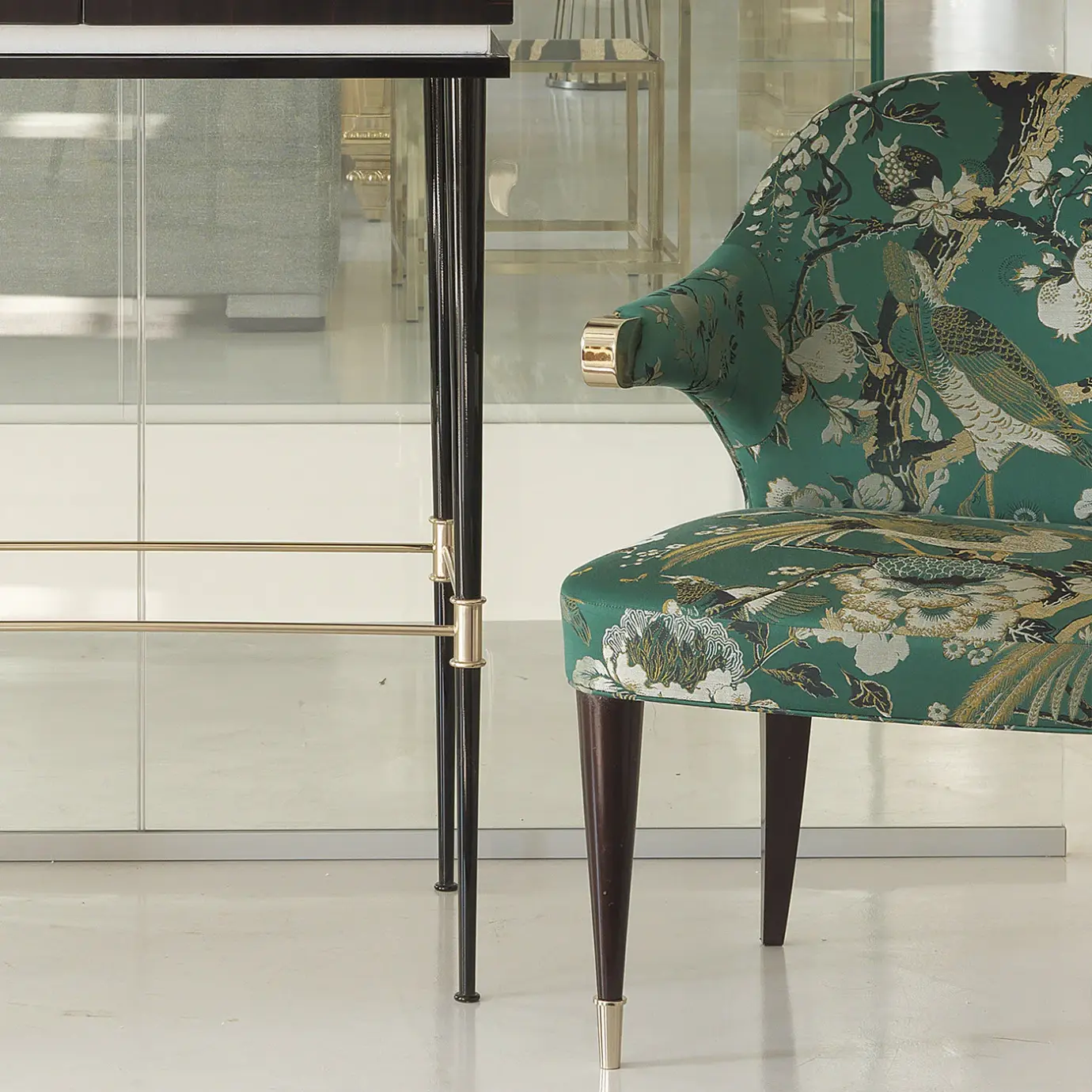 Green Upholstered Dining Chair