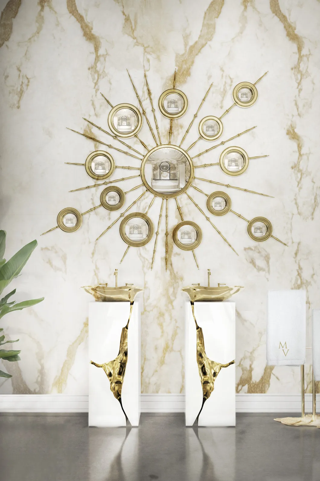 Crystal Flow Pedestal Sink