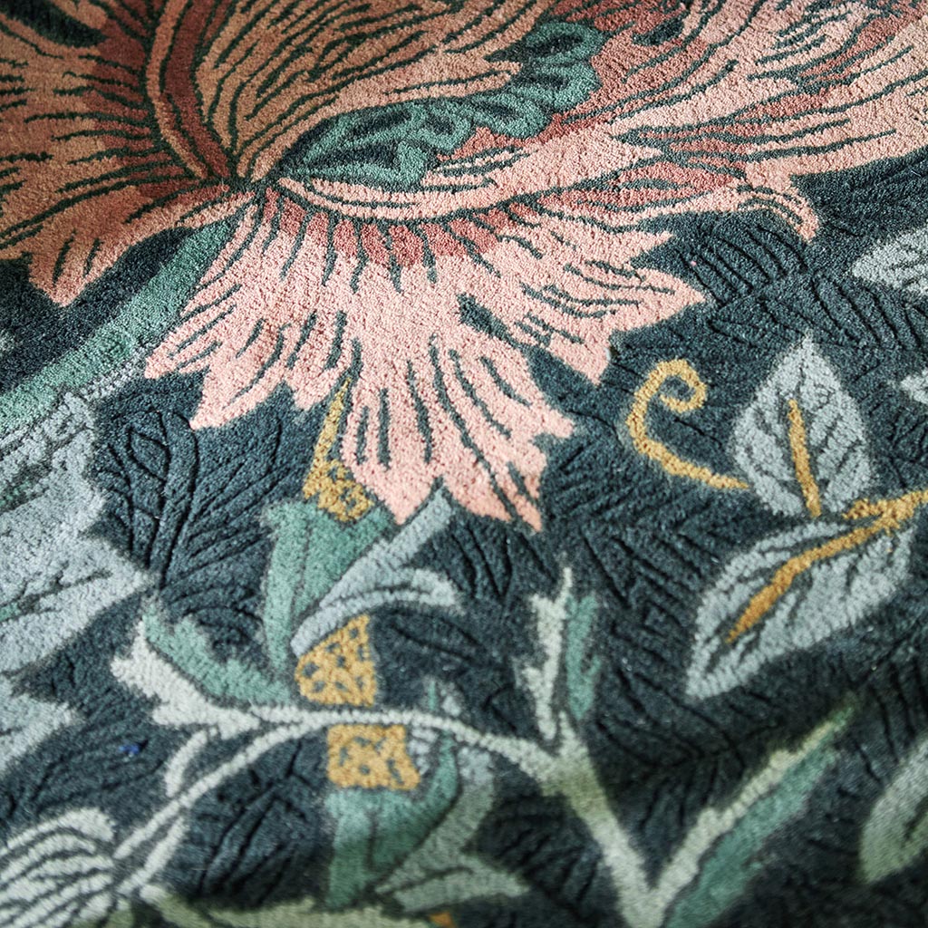 Honeysuckle & Tulip Teal Rug | Size: 5' 7