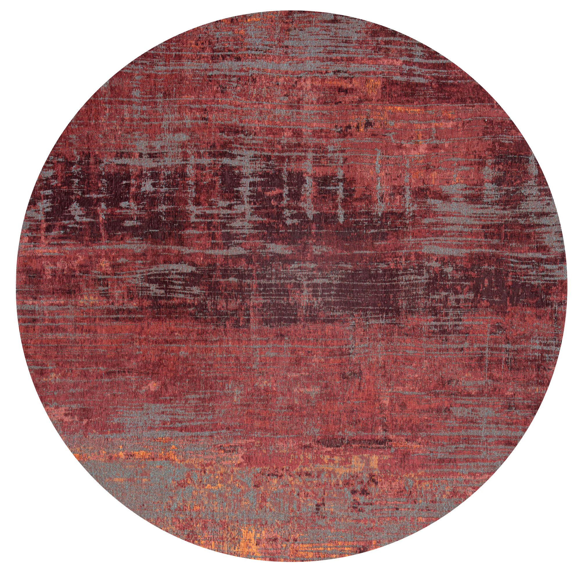 Nassau Red Round Rug