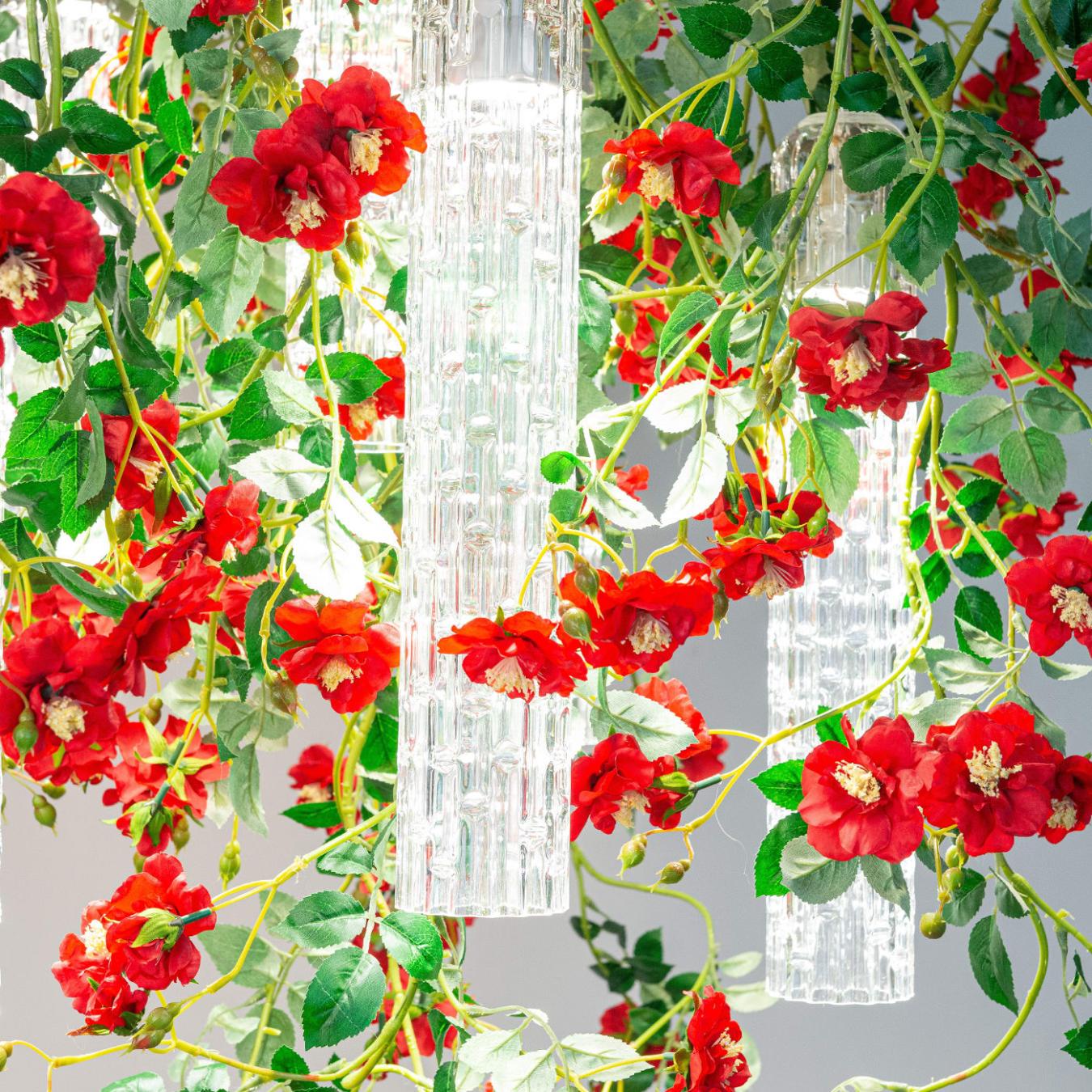 Wil Red Roses Large Chandelier