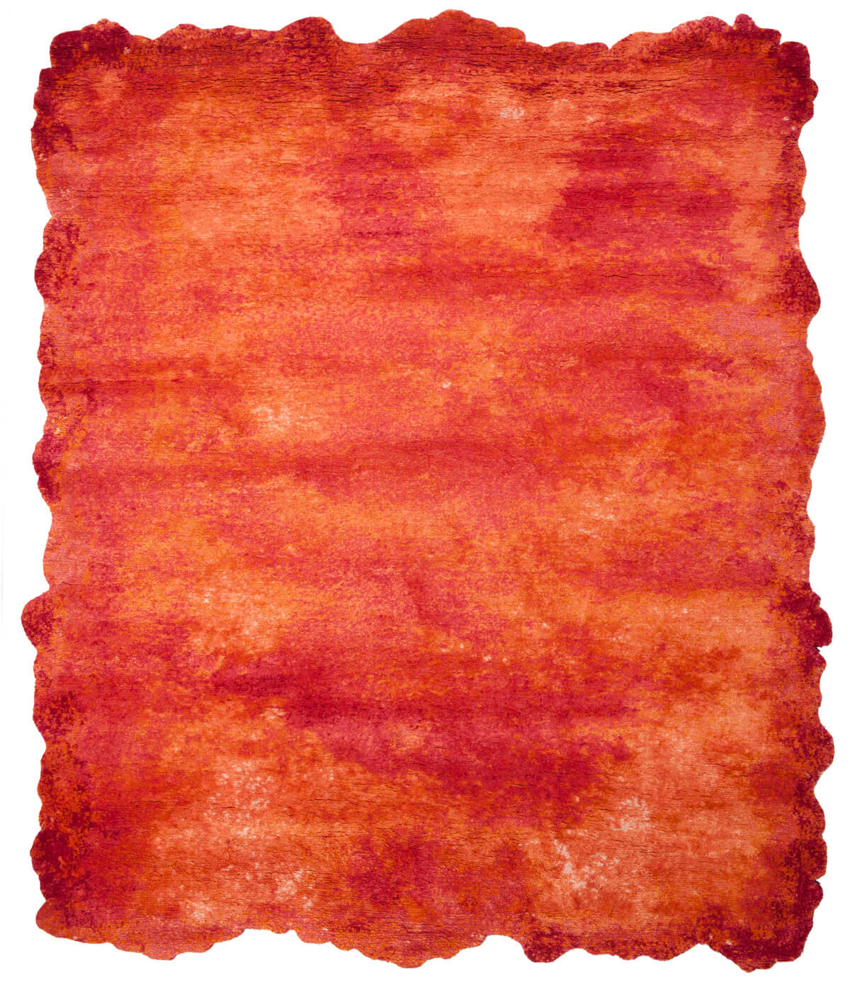 Riot Hand-knotted Red Rug