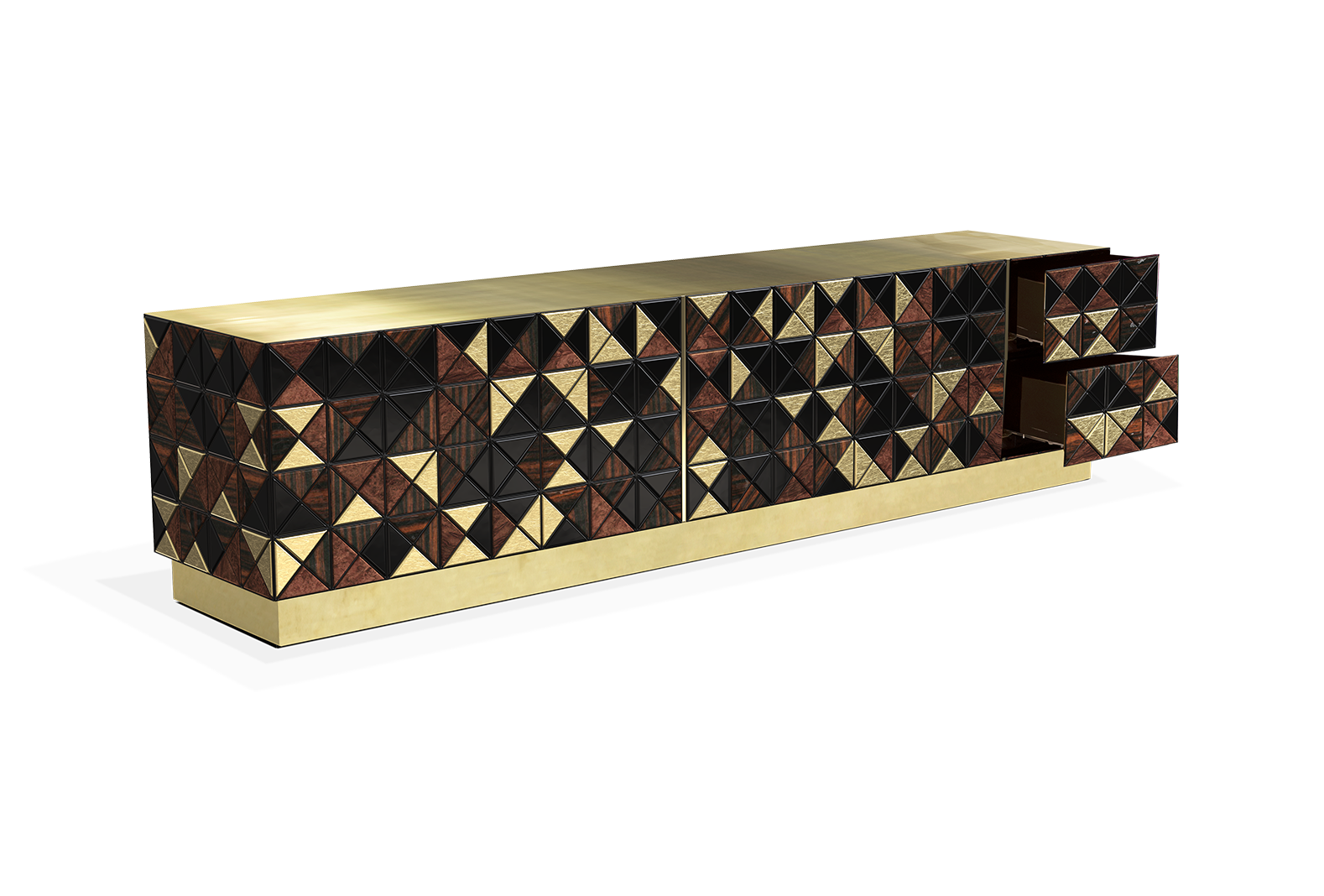 Mosaic Walnut TV Cabinet