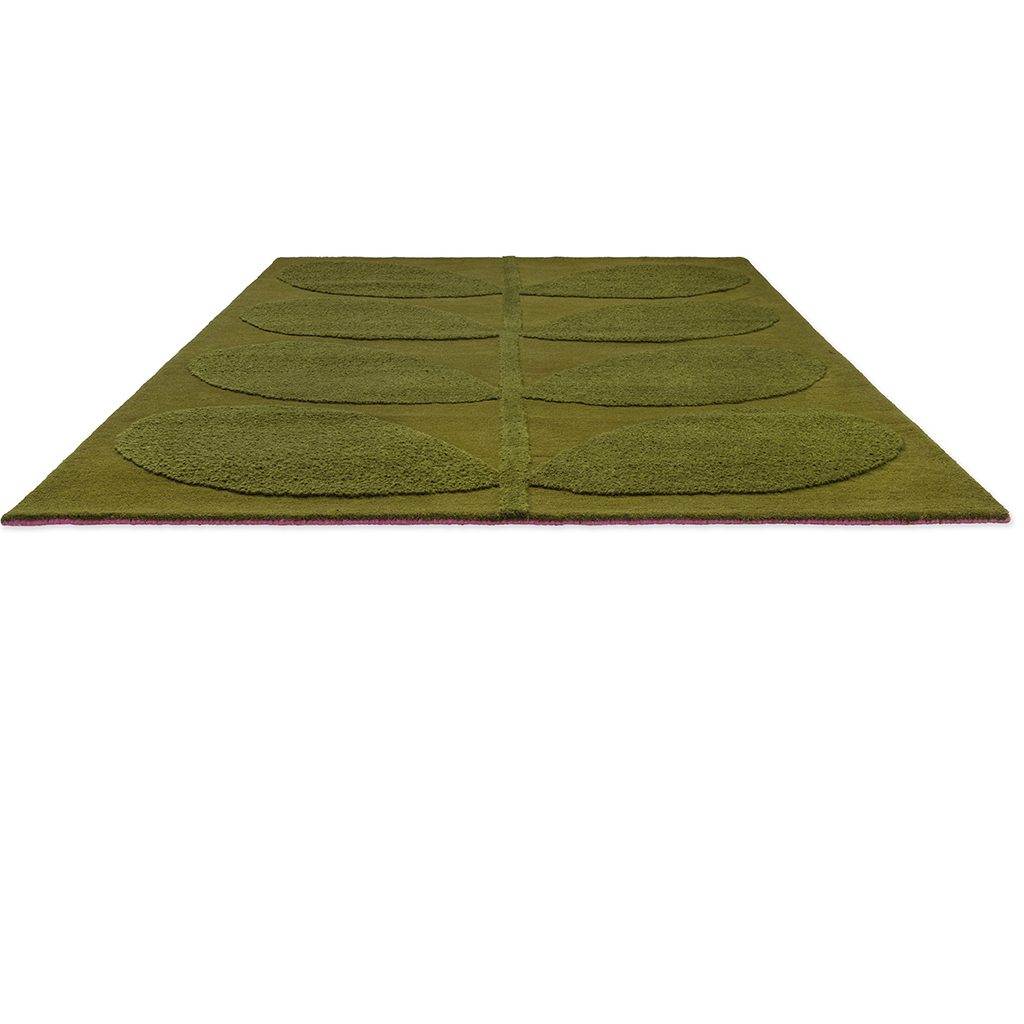 Solid Designer Green Rug | Size: 5' 3