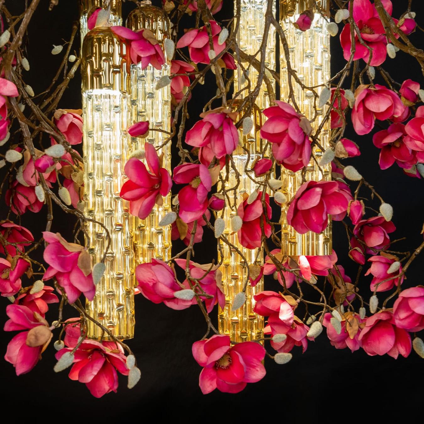Magnolia Square Gold Chandelier