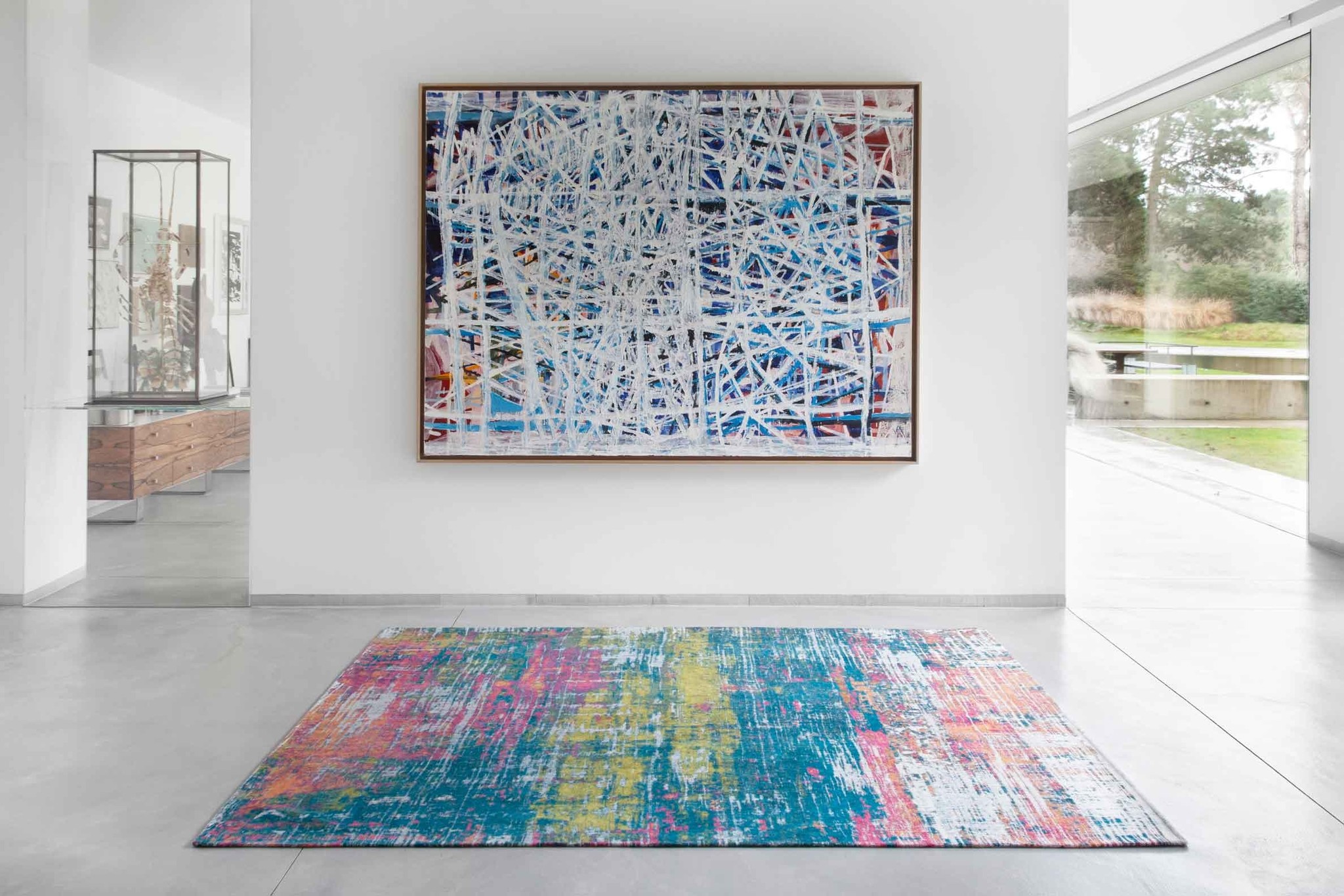 Abstract Multi Flatwoven Rug