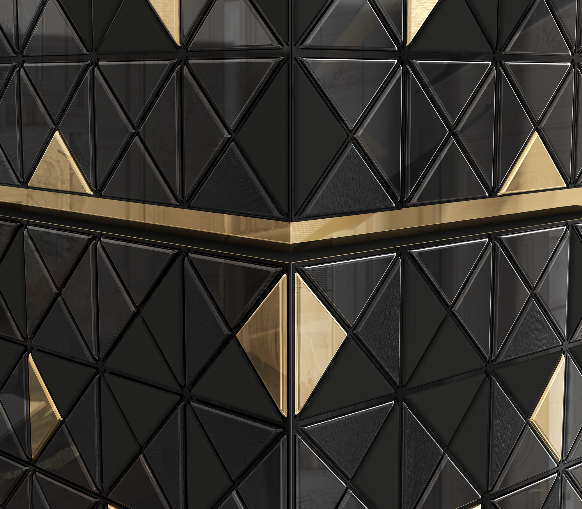 Mosaic II Black Cabinet