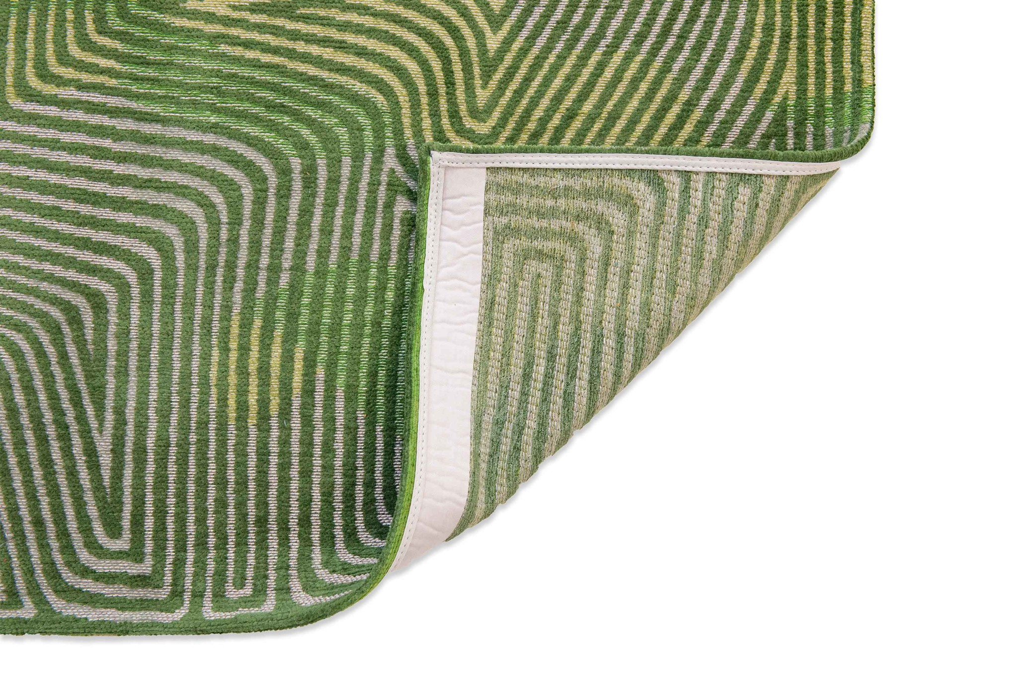 Green Waves Flatwoven Rug