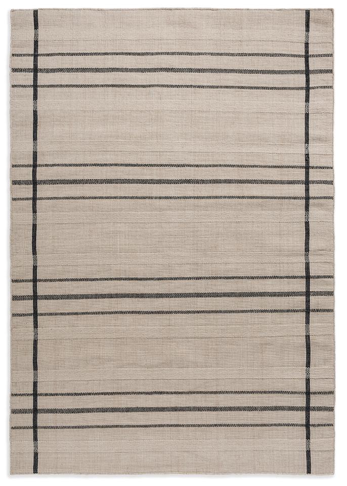 Charcoal Line Outdoor Rug