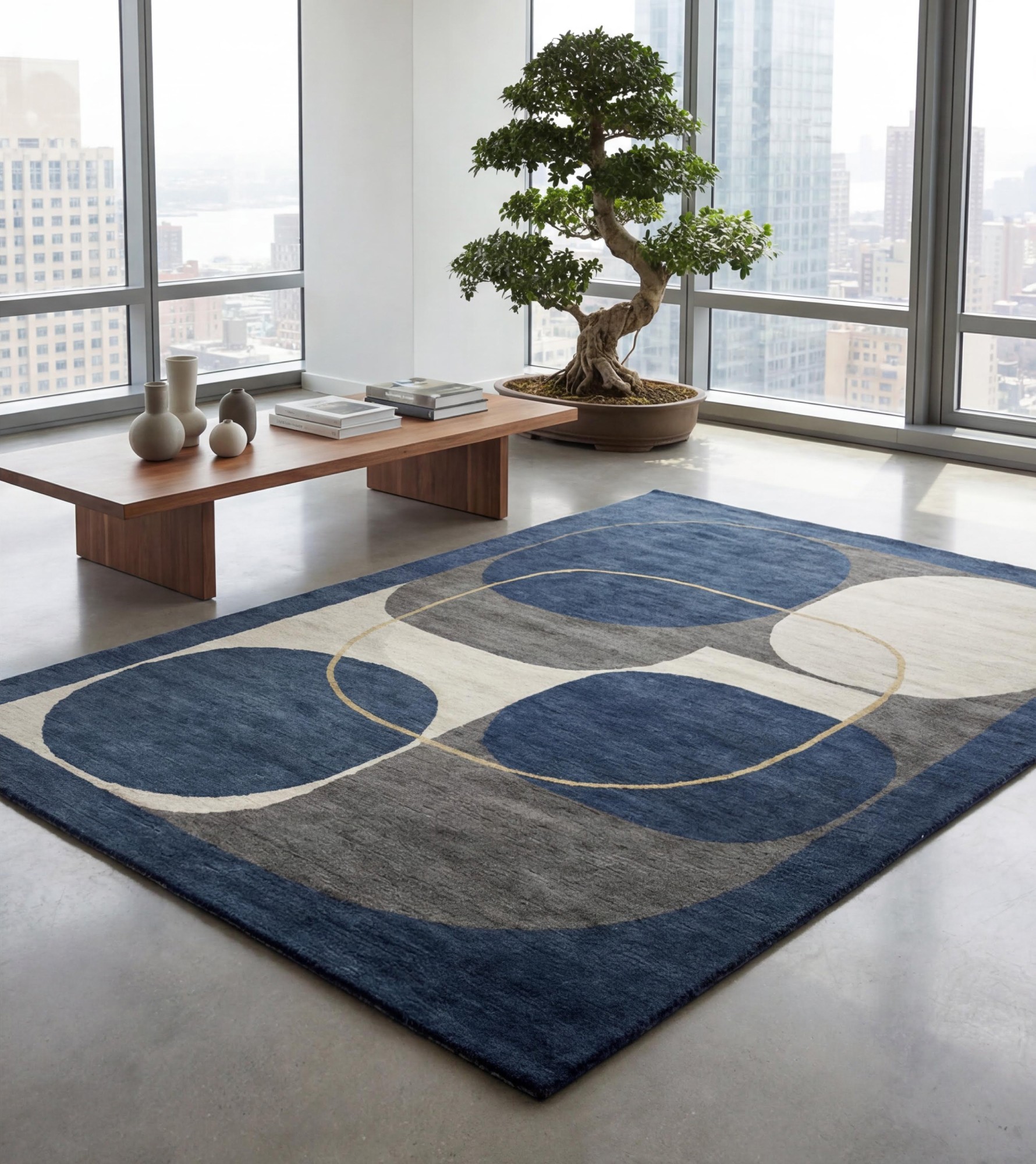 Nocturne Circles Artisan Rug