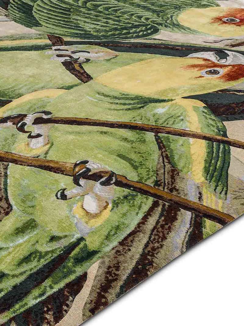 Parrots Luxury Handmade Rug