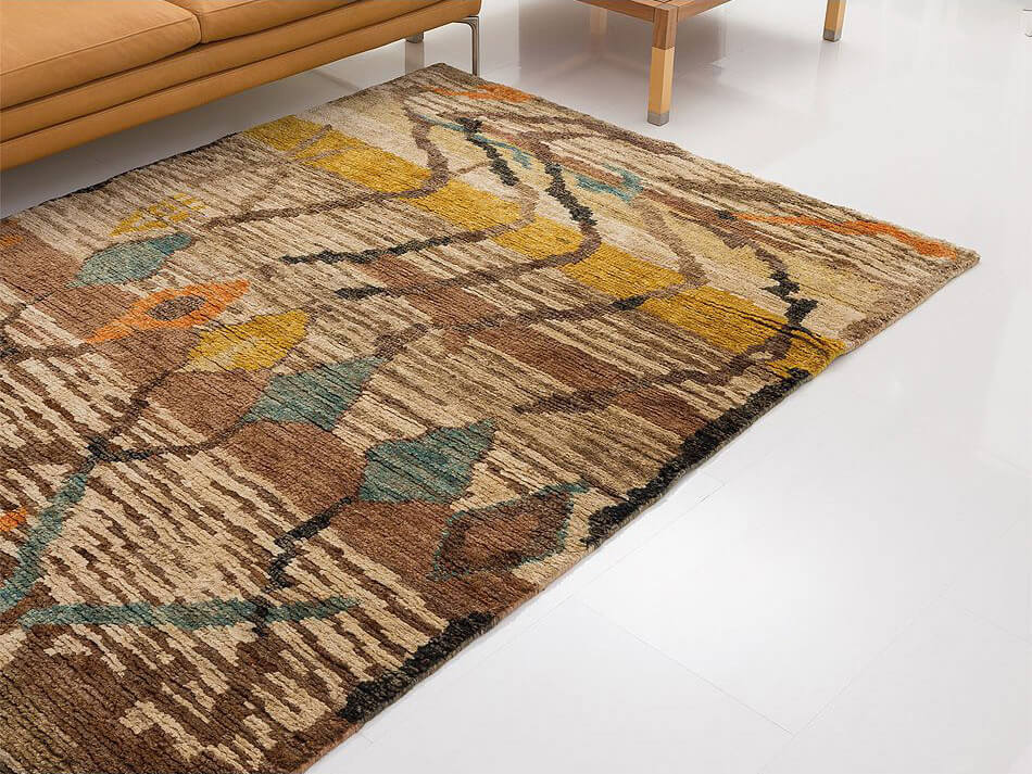 Indian Brown Jute Floor Sitap Rug