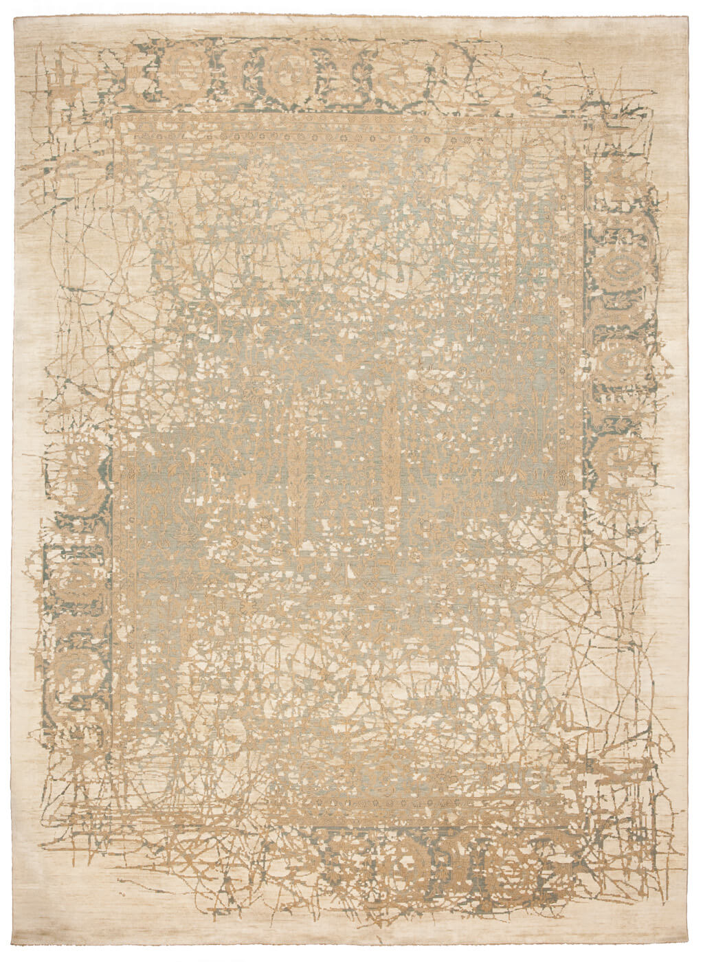 Tabriz Hand-knotted Beige Rug