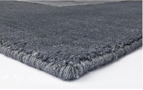 Border Grey Hand-Woven Rug ☞ Size: 160 x 230 cm