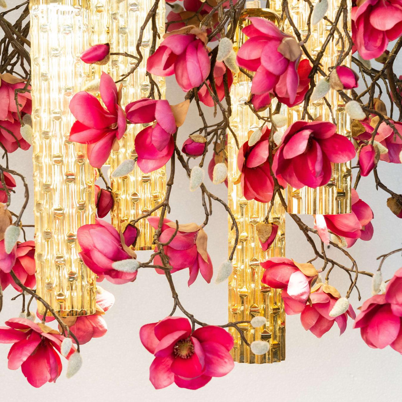 Magnolia Square Gold Chandelier