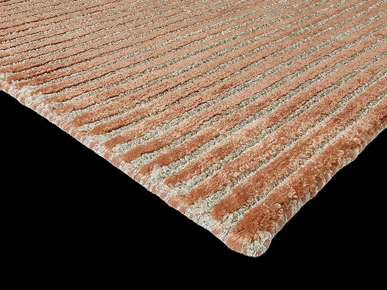 Angel Striped Grey Rust Sitap Rug | Size: 5' 7