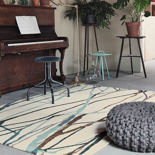 Drip Handtuted Rug | Size: 4' 7