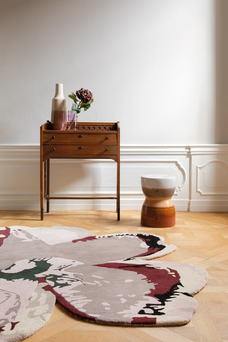 Magnolia Burgundy Designer Rug