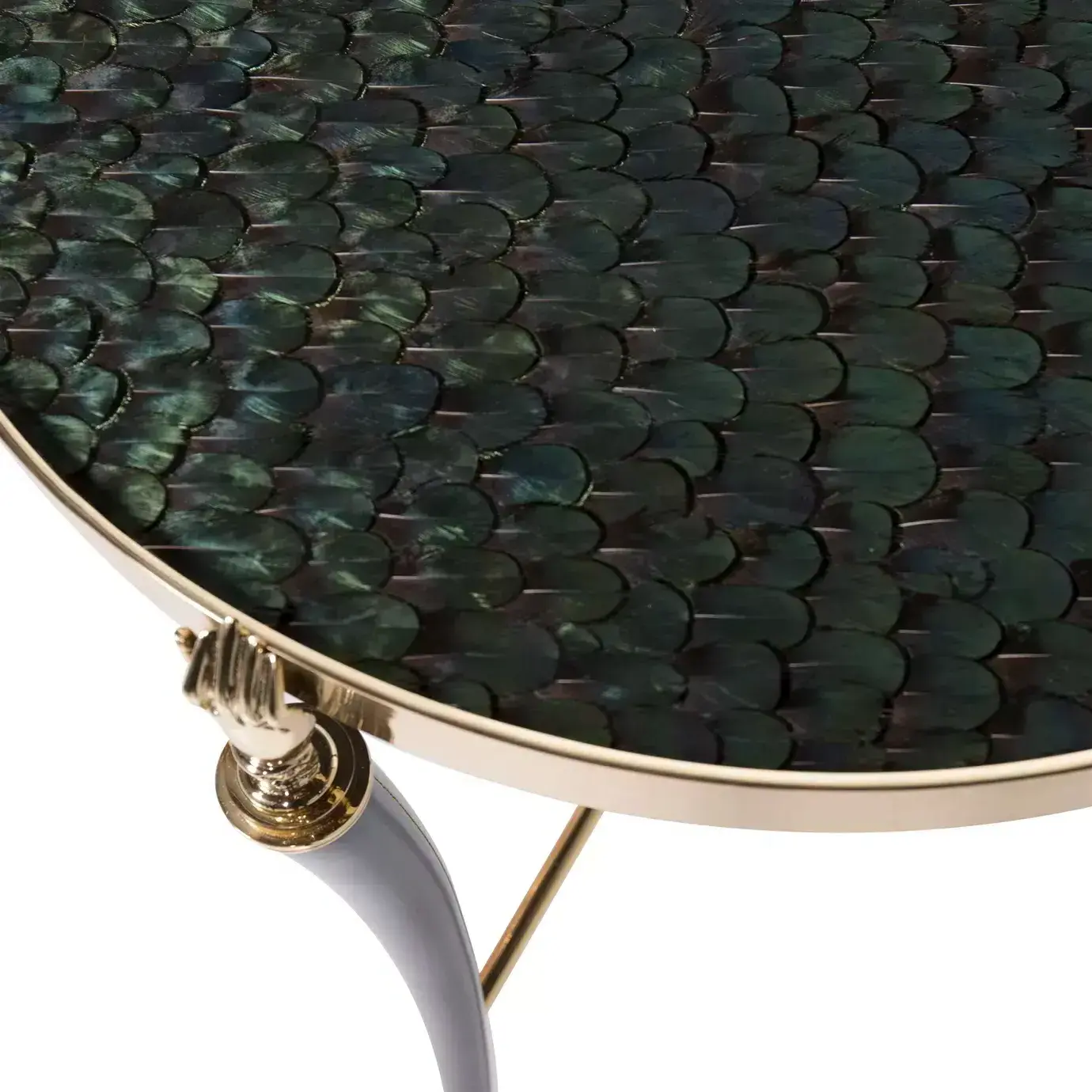 Gisette Peacock Feather Side Table