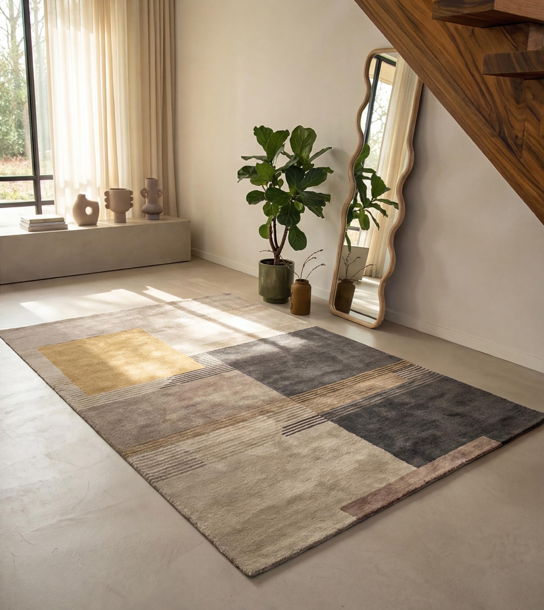 Quiet Blocks Artisan Rug