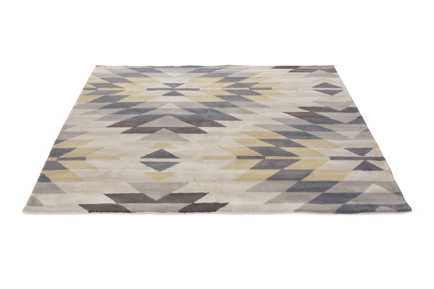 Geometric Multicolour Wool Rug