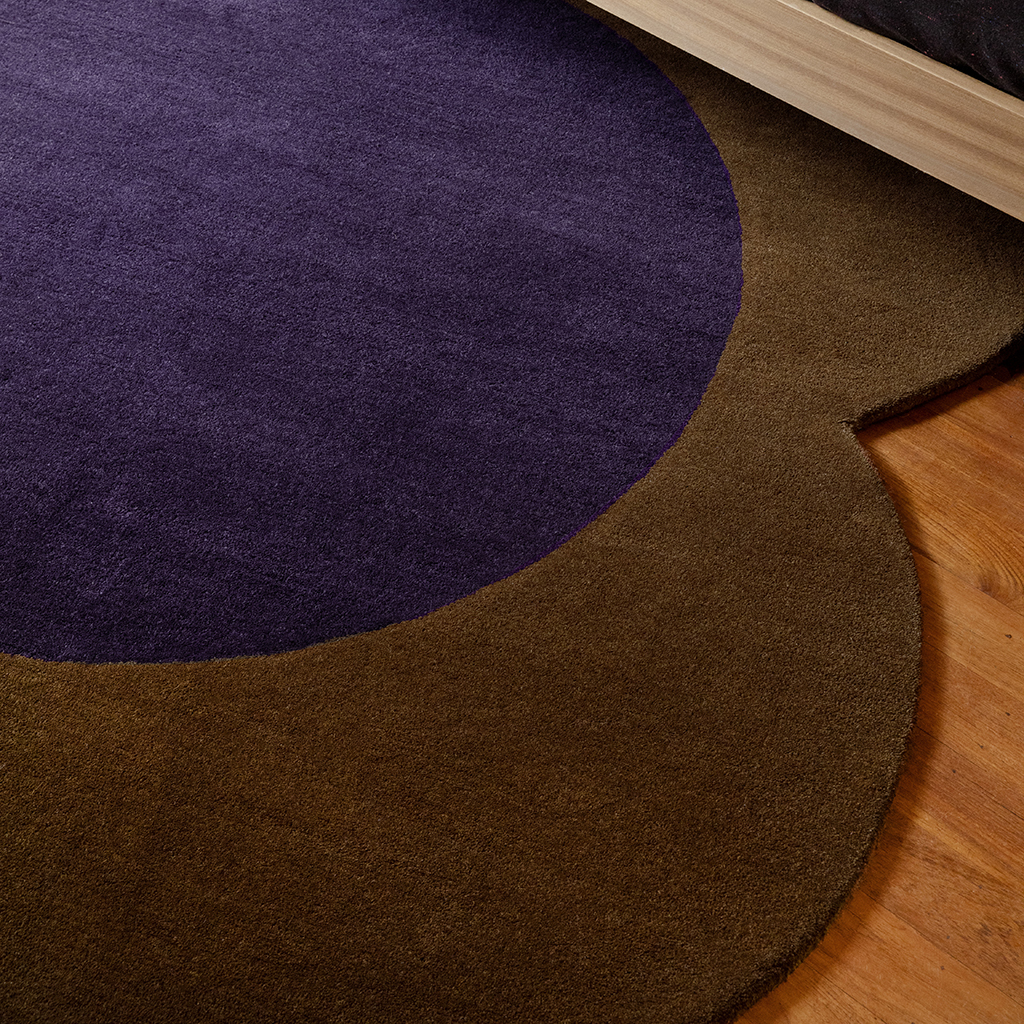 Flower Brown / Violet Rug