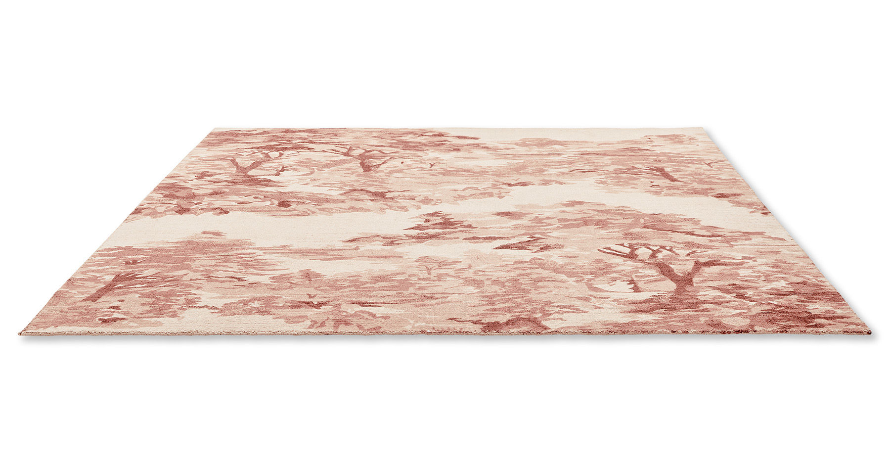 Landscape Light Pink Designer Rug ☞ Size: 8' 2" x 11' 6" (250 x 350 cm)