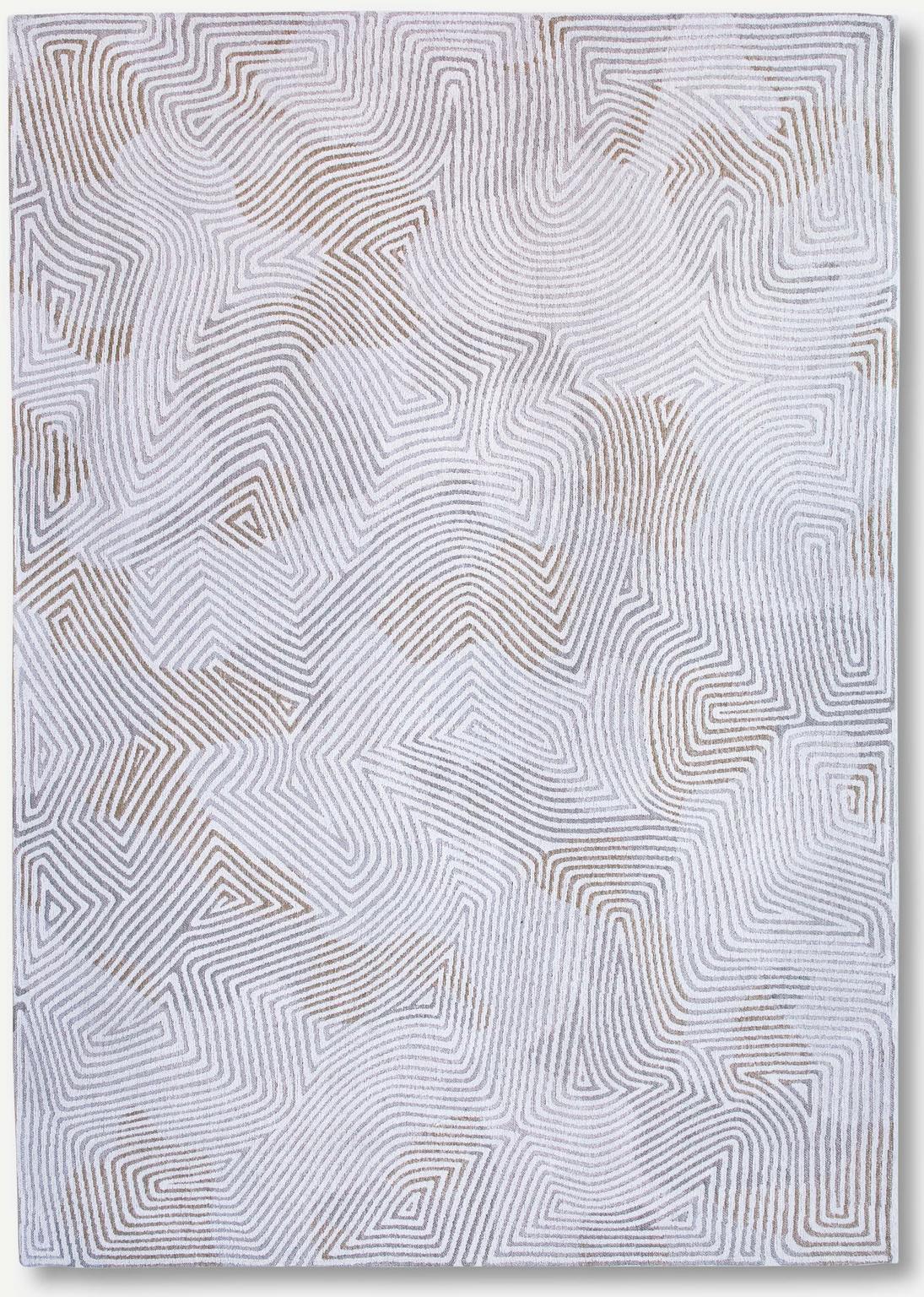 White Flatwoven Rug ☞ Size: 5' 7" x 8' (170 x 240 cm)