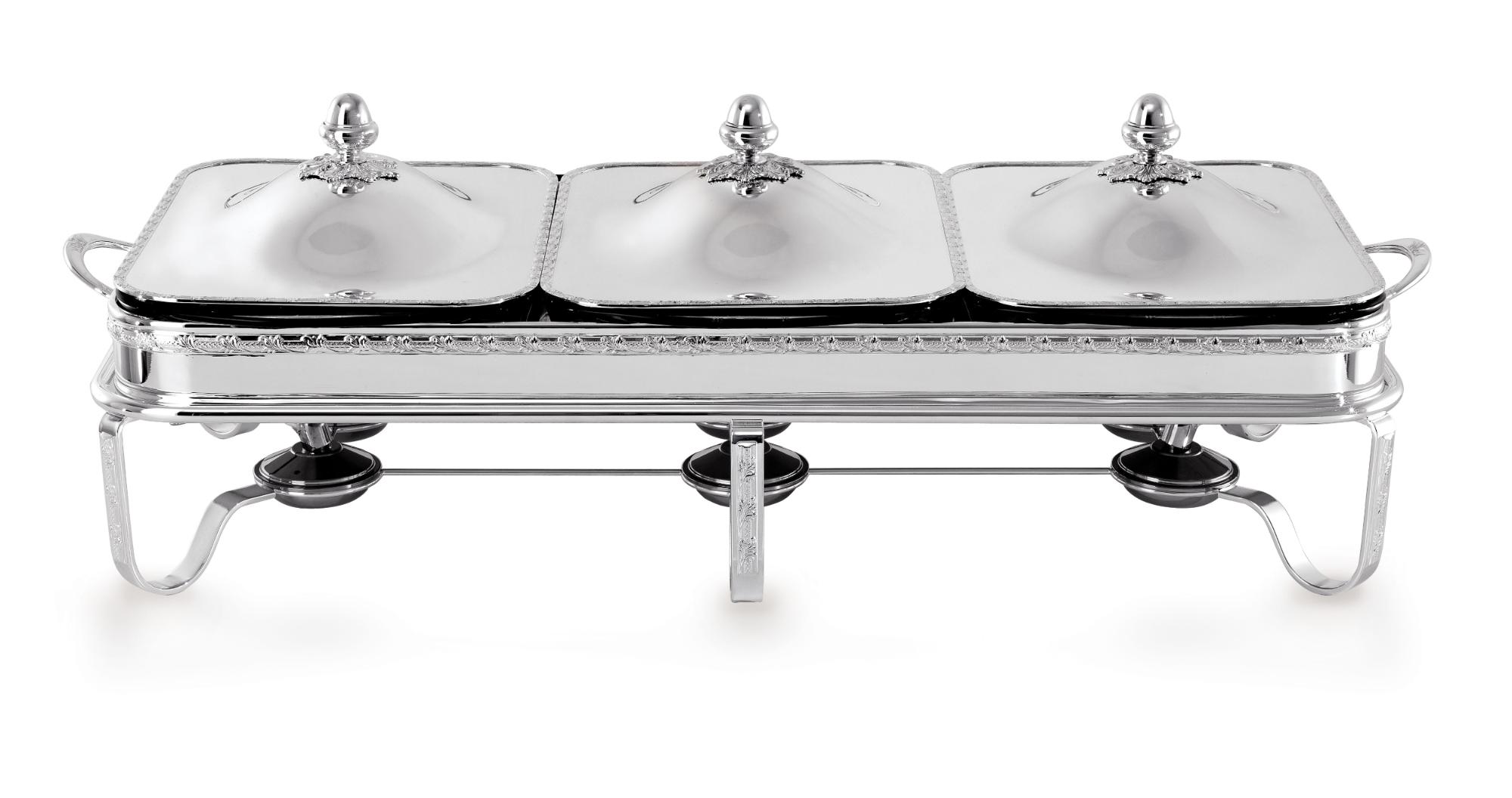 Royal Three-Section Silver Chafing Dish
