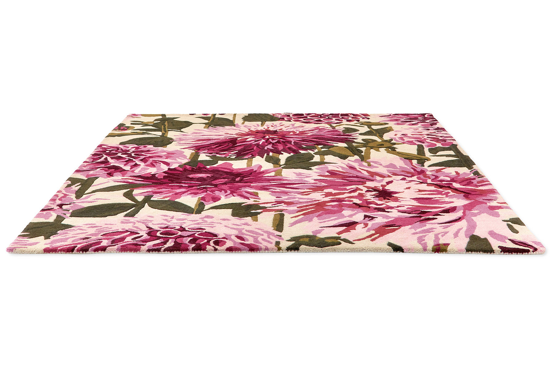 Dahlia Fuchsia / Palm Designer Rug