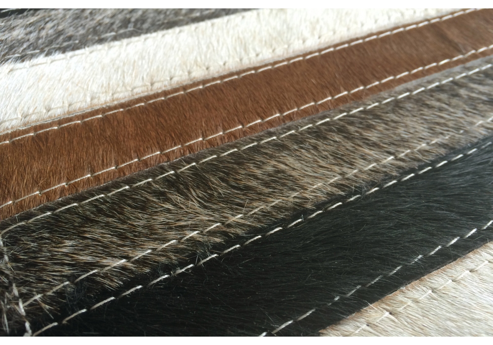 Striped Natural Cowhide Rug