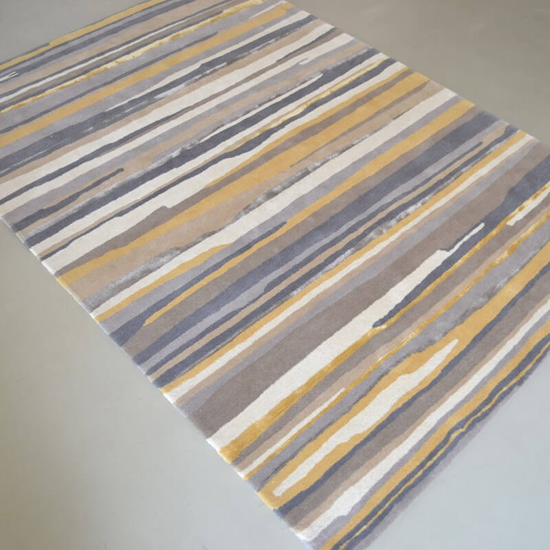 Wool / Viscose Striped Rug