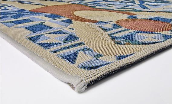 Abstract Flat Pile Rug ☞ Size: 5' 3" x 7' 7" (160 x 230 cm)
