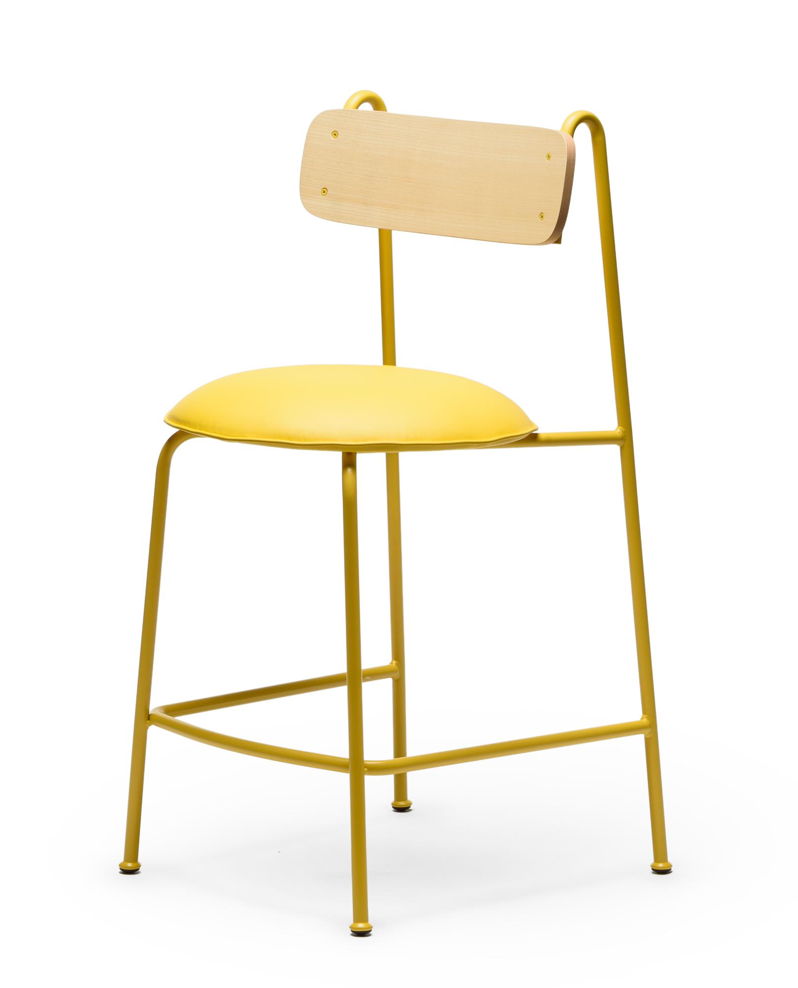 Lena SG-65 Yellow Ash Wood Bar Chair