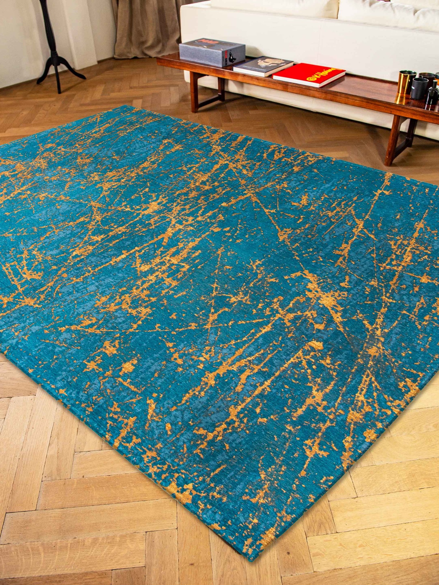 Art Turquoise Belgian Rug