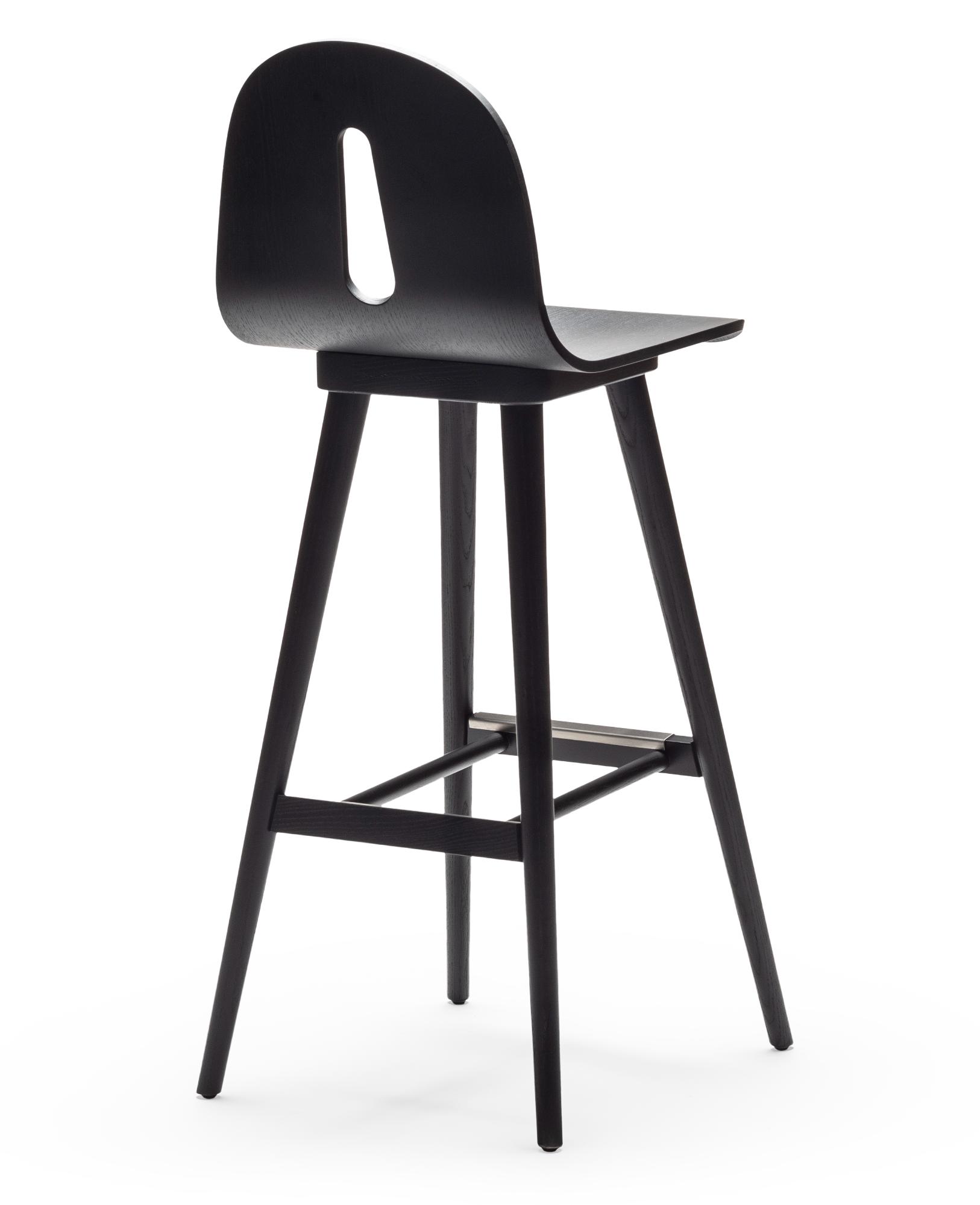 Gotham Woody SG-80 Black Ash Bar Stool