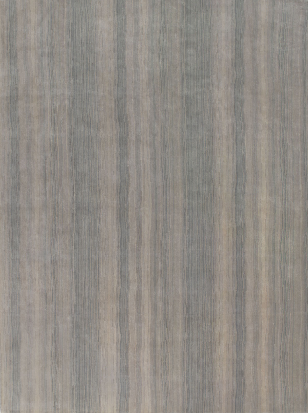 Jaen Cream Striped Handknotted Rug ☞ Size: 400 x 400 cm
