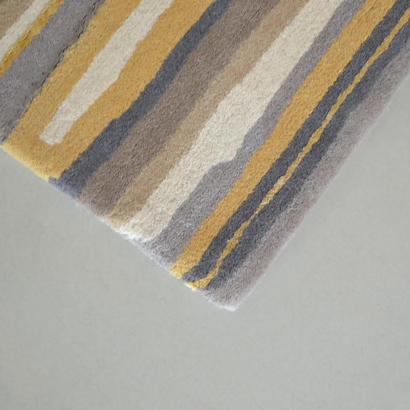 Wool / Viscose Striped Rug